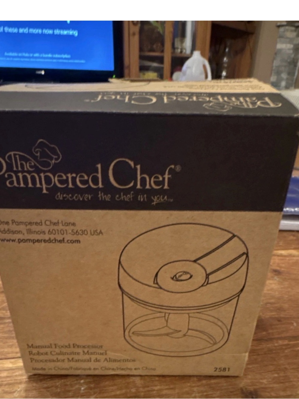 Pampered Chef Manual Food Processor #2581 With Original Box